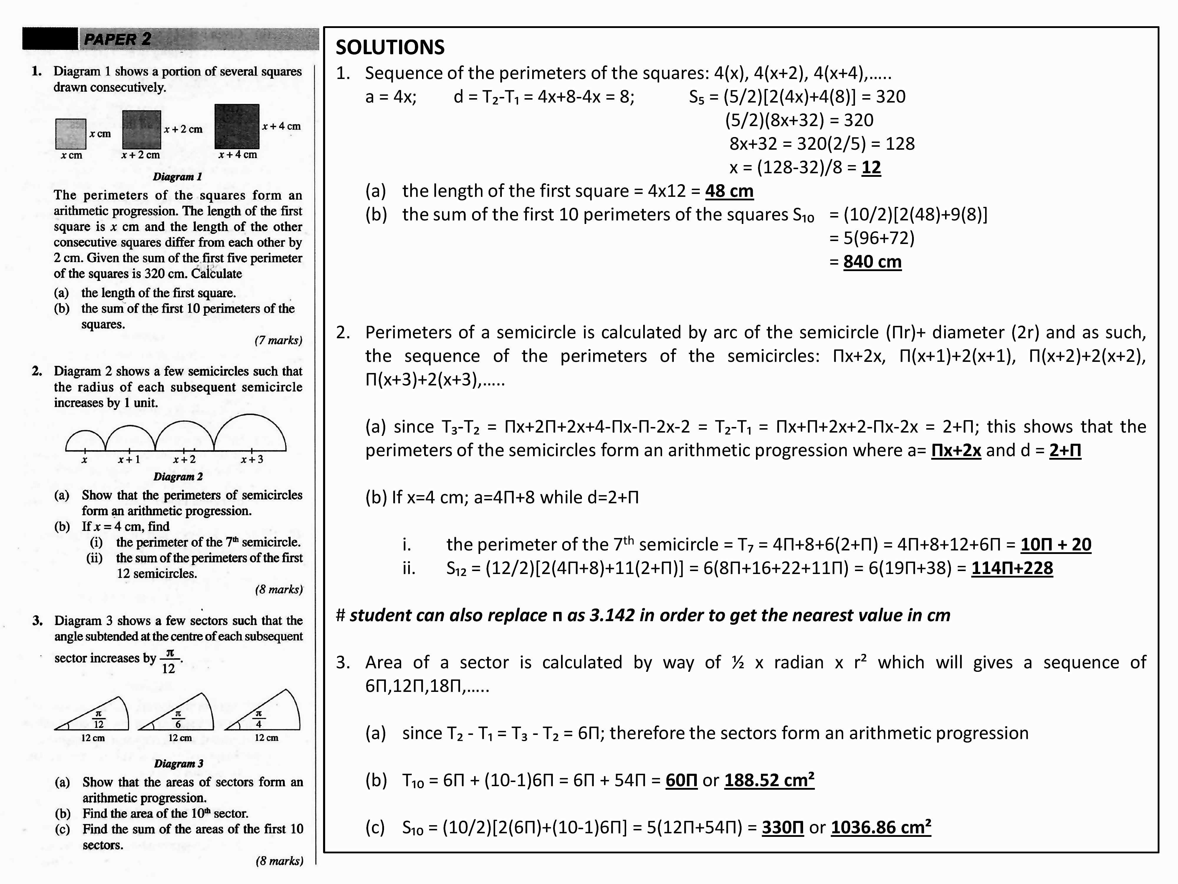 Form 5 Add Maths Paper 2 Exercise On Progression Bimbingan Matematik Uncle Zul