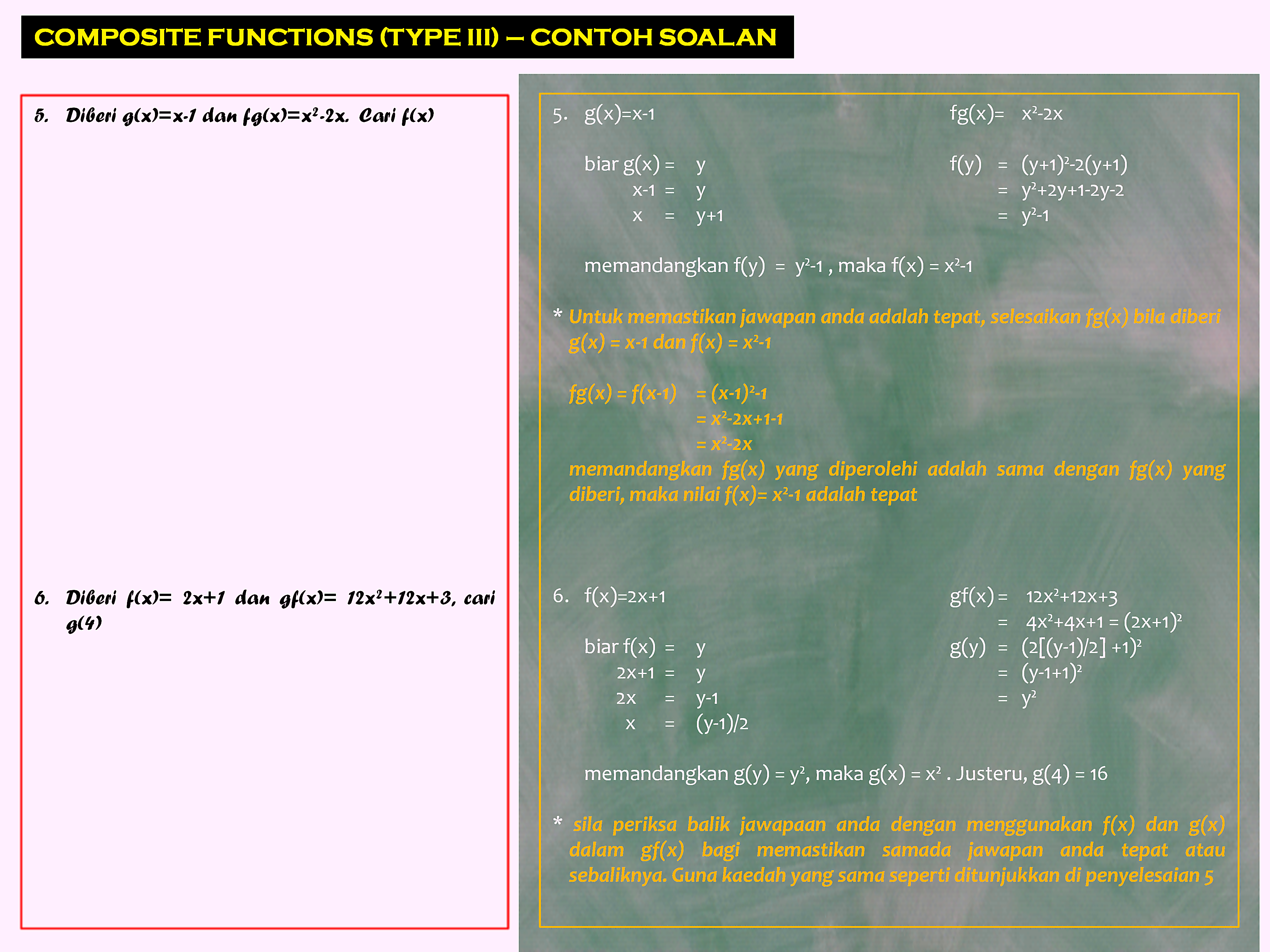 Form 4 Add Maths Contoh Soalan Dan Penyelesaian Untuk Composite Functions Bimbingan Matematik Uncle Zul